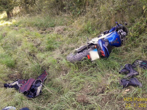 Nehoda motorkáře na Sušicku