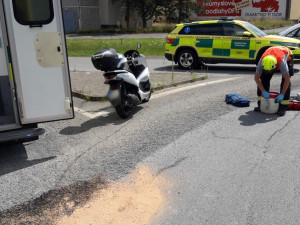 Druhá nehoda se stala na kruhovém objezdu u Štěnovic na Plzeňsku