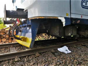 Poškozená lokomotiva