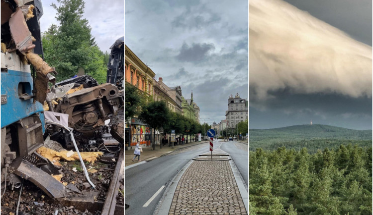 SRPEN 2021: Srážka vlaků, uzavírka Americké i nevšední nebeský úkaz