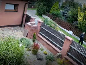 Zloděj vybílil manželům dům, zatímco na zahradě sekali trávu, podezřelého zachytila bezpečnostní kamera