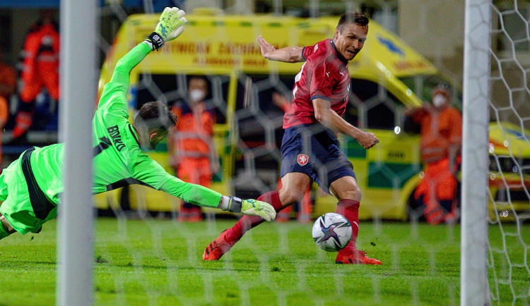 Čeští fotbalisté remizovali v přípravě s Ukrajinou 1:1, v nastavení srovnal Vydra