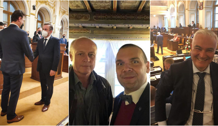 Marek Ženíšek, Rudolf Salvetr a Martin Baxa, Kamal Farhan,