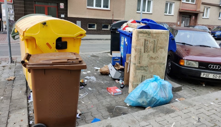 Co si myslí zastupitelé Plzně o hromadění odpadu u kontejnerů na řadě míst v širším centru města?