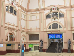 V hale přibudou eskalátory, zdroj vizualizace: Správa železnic