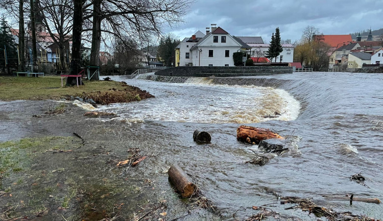 Otava v Sušici, jak ji včera zachytil Miroslav Barth