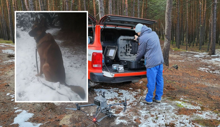 Do dramatické pátrací akce po zaběhnutém Diegovi se zapojili i piloti dronu s termovizí