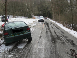 Řidička po havárii utekla od auta do lesa i se všemi svými věcmi. Po její stopě se vydal policejní pes