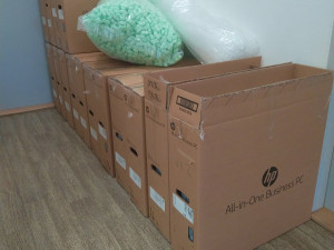 Počítače připravené k transportu