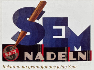Dobová reklama na gramofonové jehly
