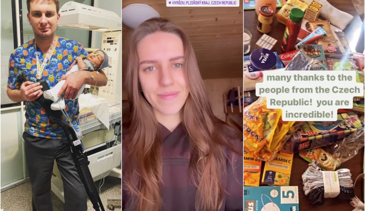 Fotografie ukrajinského lékaře s miminem v náručí obletěla svět, jeho žena se synem našli azyl v Plzeňském kraji