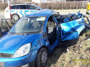 Nedělní nehoda na železničním přejezdu