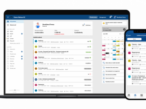Uživatelské rozhraní klubové sekce eos a a mobilní aplikace