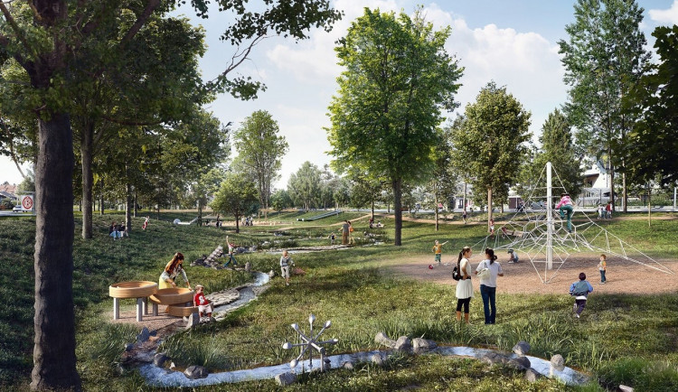 Nevyužitá plocha u Hrádeckého potoka se může v budoucnu proměnit v park nebo sportoviště