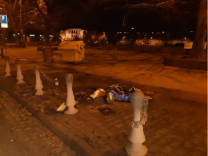 Neznámý pyroman řádil na Americké, kde podpálil několik kontejnerů, policie hledá svědky