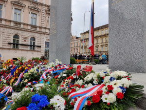 U památníku Díky, Ameriko! vzdali hold osvoboditelům Plzně i obyvatelům válkou zmítané Ukrajiny