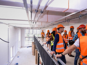 Zde budou kanceláře a firemní prostory