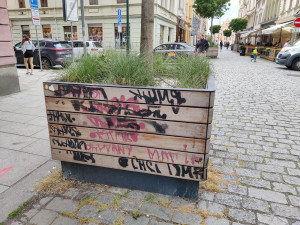 Květináče si bohužel oblíbili i vandalové.