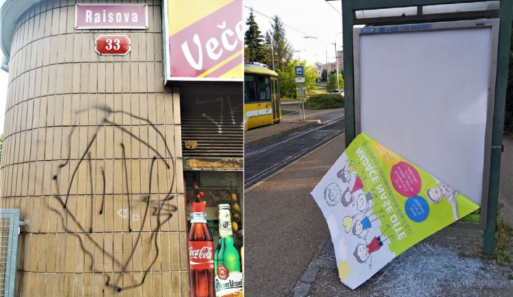 Oba vandaly krátce po činu zadržela městská policie