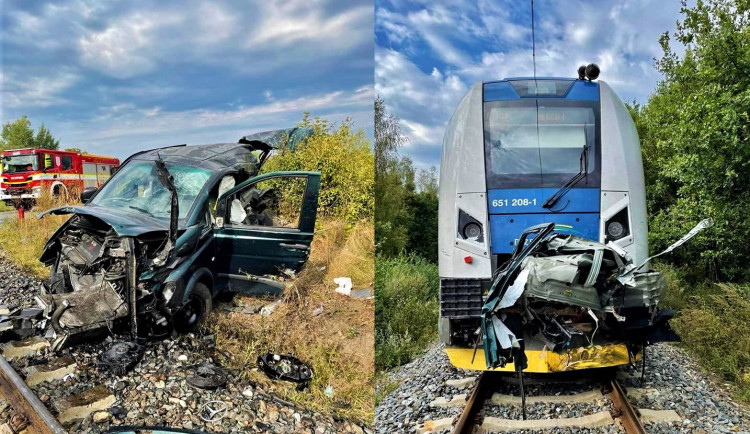 Při nehodě utrpěl řidič dodávky těžké zranění