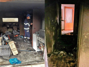 Na místě podivného požáru domu našli záchranáři těžce zraněného muže, utrpěl i bodné a řezné zranění