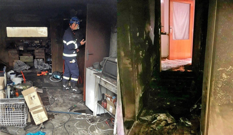 Uvnitř domu hořelo na několika místech současně