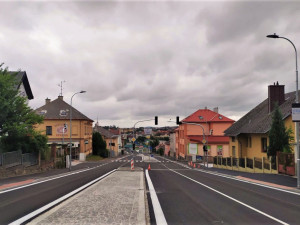 Domažlická ulice krátce po ukončení rekonstrukce