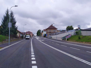 Domažlická ulice krátce po ukončení rekonstrukce