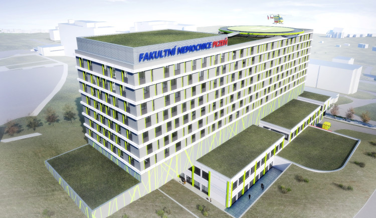 Výstavba chirurgického pavilonu FN Plzeň se posouvá, může za to rapidní zdražování materiálu a prací