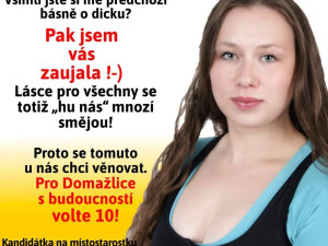 Předvolební skandál způsobila provokativním plakátem kandidátka na místostarostku Domažlic
