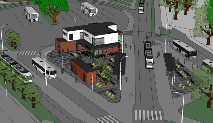 Nové zázemí pro cestující a řidiče se začíná budovat u záchytného parkoviště P+R v Kaplířově ulici
