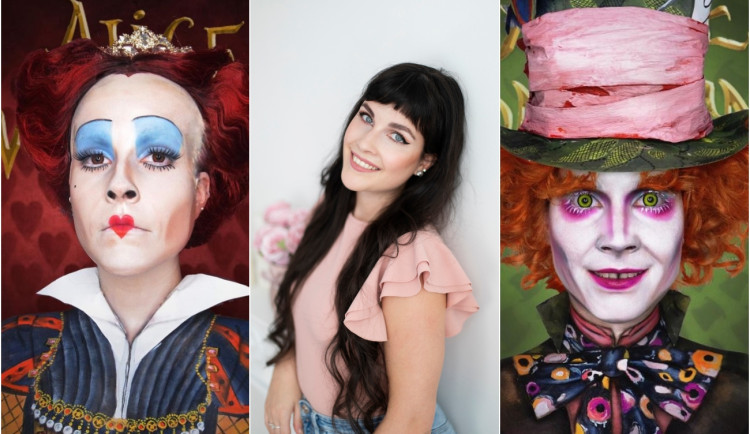 FOTO: Vizážistka se díky make-upu dokáže změnit k nepoznání, nejraději má proměny ve stylu Tima Burtona