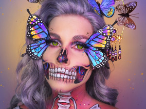 Vizážistka se díky make-upu dokáže změnit k nepoznání, nejraději má proměny do postav ze světa Tima Burtona