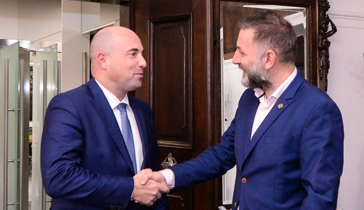 Nový primátor přijal na radnici hejtmana, řešili městské lázně i budoucnost Pekla