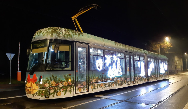 Letošní podoba vánoční tramvaje
