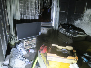 Takto vypadal po požáru jeden byt