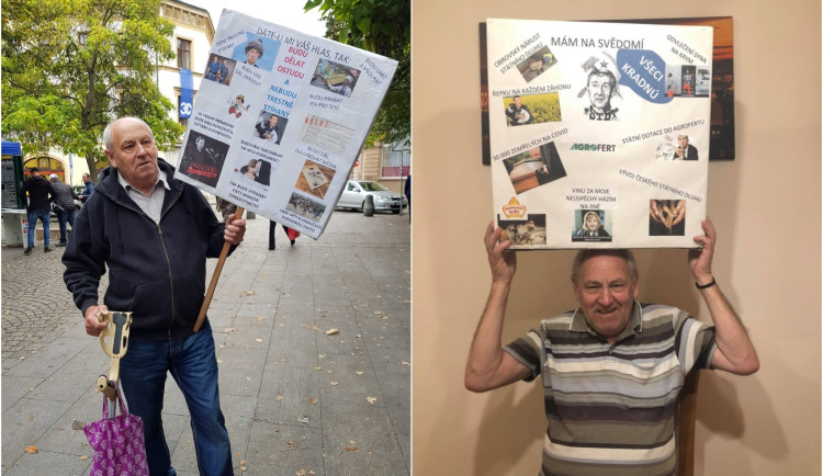 S paralyzérem jsem to trošku přehnal, říká Babišův nejvytrvalejší odpůrce. Protestovat na jeho akcích nepřestane