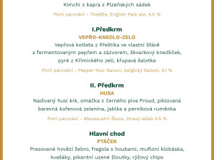 Plzeňský Prazdroj zve na pětichodové menu sestavené dvojicí špičkových šéfkuchařů nebo na pivovarský brunch