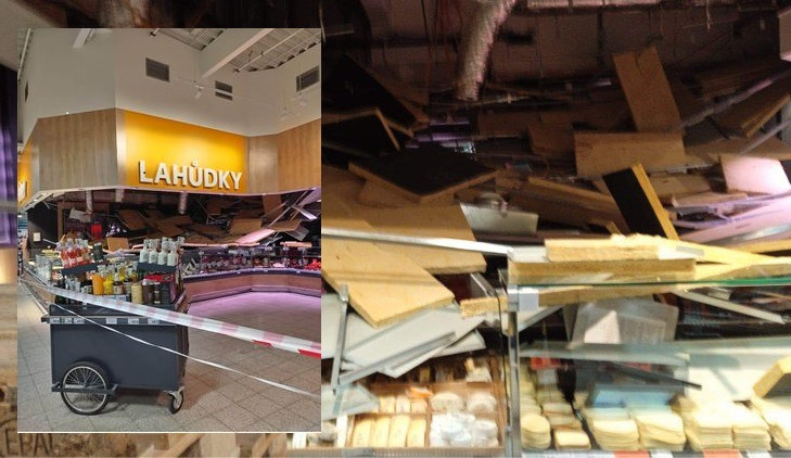 V Kauflandu v Pavlovicích se zřítil strop u lahůdek, nikomu se nic nestalo