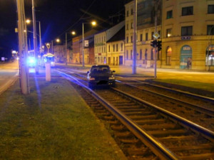 V polovině ledna skončila v kolejišti opilá řidička, foto: Policie ČR