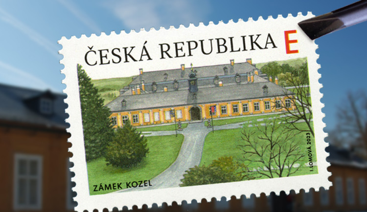 Lovecký zámek Kozel se pyšní vlastní poštovní známkou z edice Krásy naší vlasti