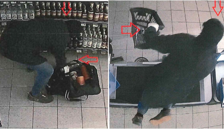 Maskovaný zloděj se vloupal obchodu, ukradl cigarety a alkohol za 85 tisíc korun