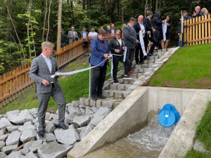 Slavnostní zahájení čerpání vody do Boleváku za přítomnosti vedení města