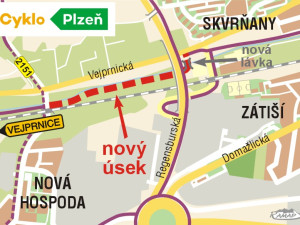 Radnice začíná stavět poslední úsek cyklostezky podél Vejprnického potoka, hotovo bude na začátku prázdnin