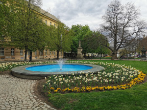 fontána v Kopeckého sadech