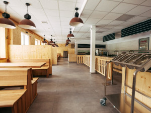 Interiér nové restaurace