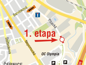 Příjezd do obchodního centra Olympia zkomplikuje rekonstrukce Písecké ulice, práce začnou zítra