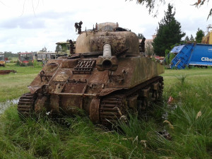 Stav tanku Sherman byl po letech v Argentině žalostný
