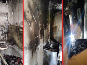 Při dramatické evakuaci obyvatel z domu, kde hořel jeden byt se dva policisté nadýchali kouře