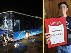 Středoškolák chladnokrevně zabránil obrovské tragédii po kolapsu řidiče autobusu, ve kterém on sám cestoval